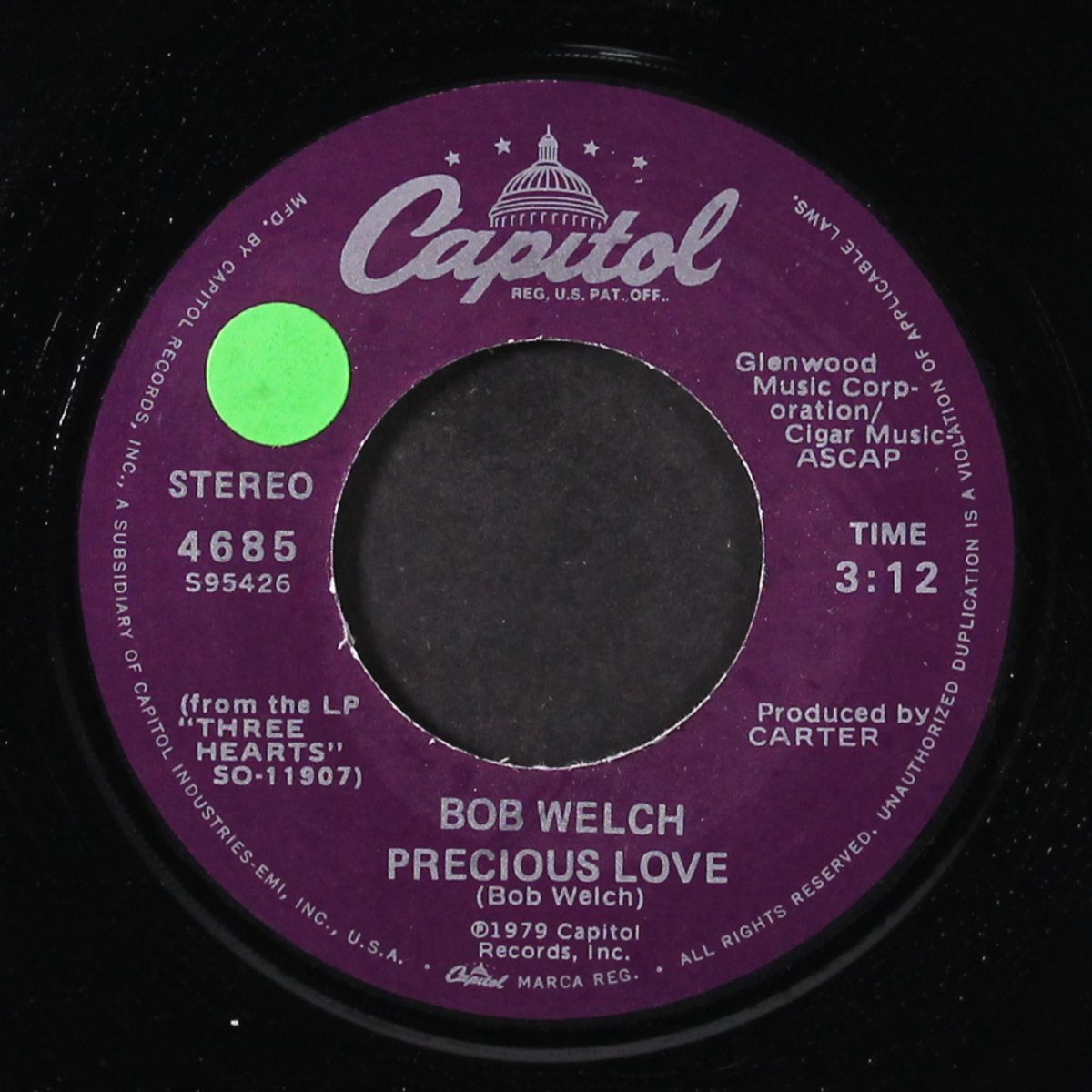 precious love / something strong by BOB WELCH