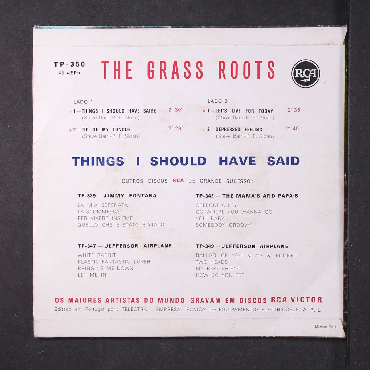 things i should have said by GRASS ROOTS