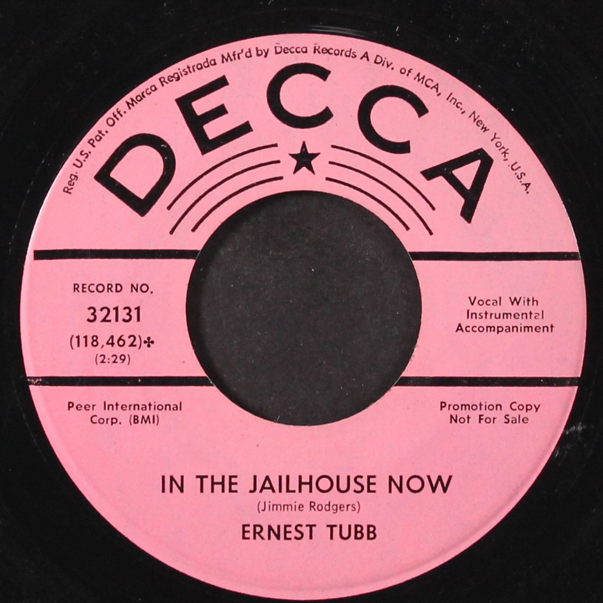 yesterday's winner is a loser today / in the jailhouse now by ERNEST TUBB