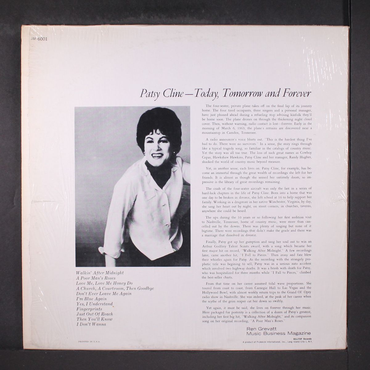 today, tomorrow & forever by PATSY CLINE