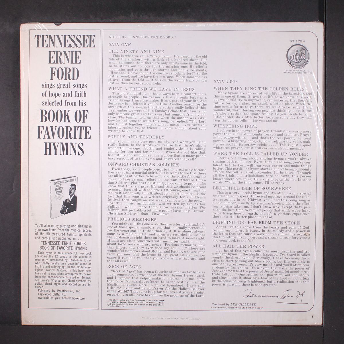sings from his book of favorite hymns by TENNESSEE ERNIE FORD