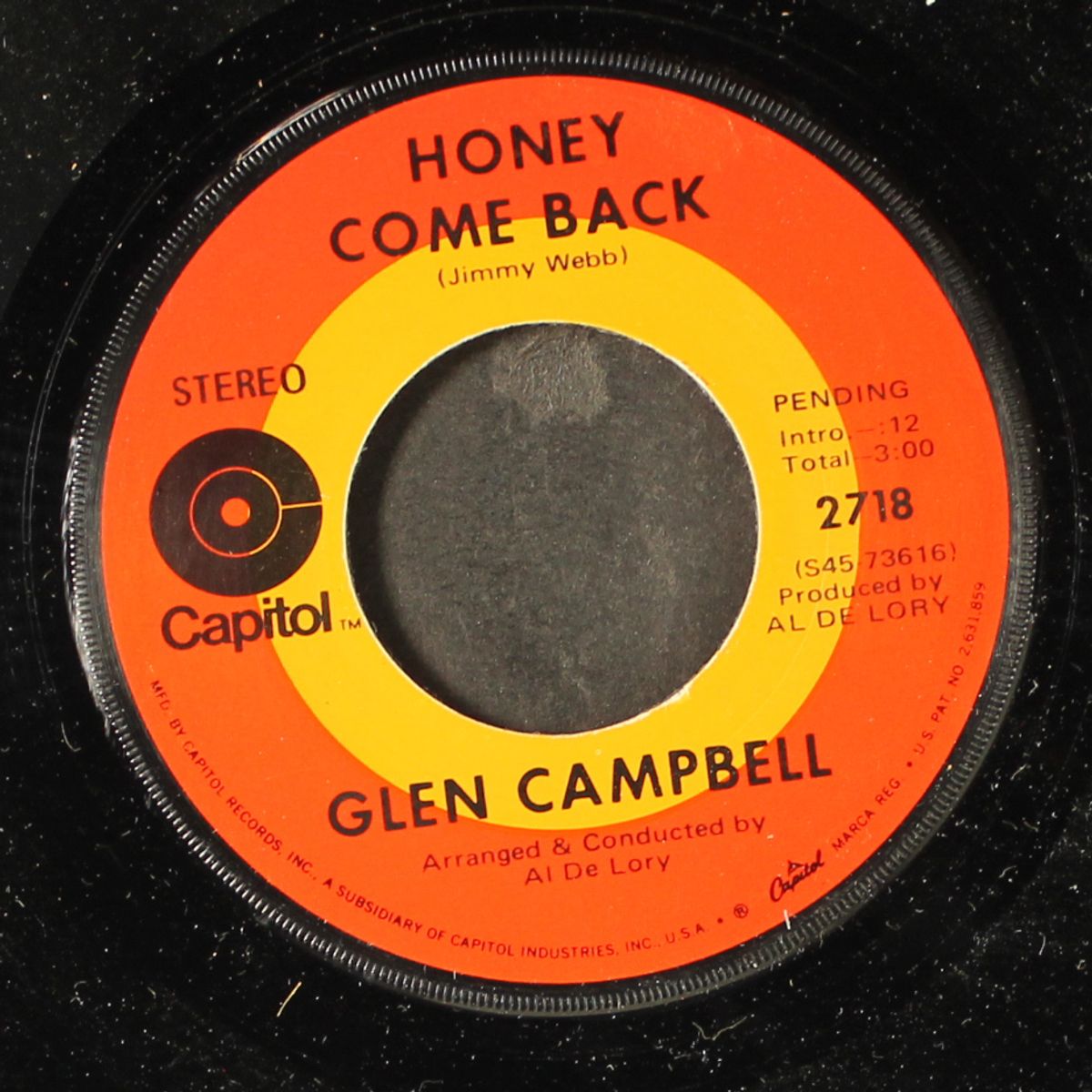 honey come back / where do you go by GLEN CAMPBELL