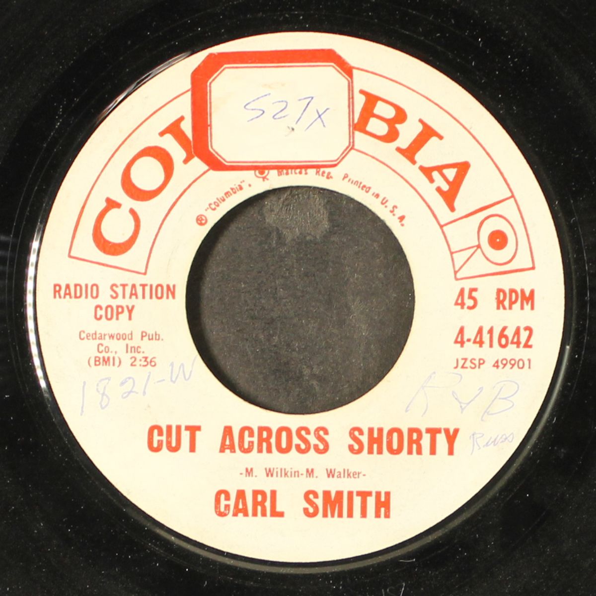cut across shorty by CARL SMITH