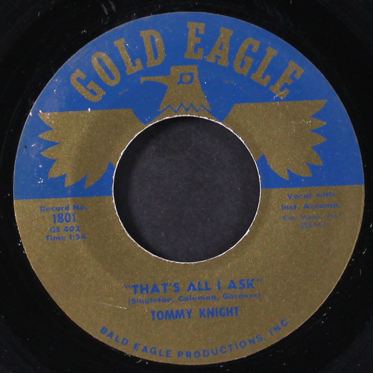 that's all i ask / there's no pain by TOMMY KNIGHT