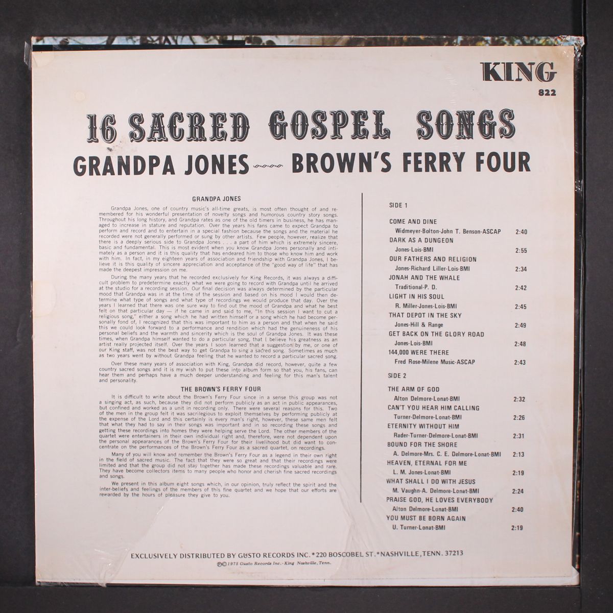 16 sacred gospel songs by GRANDPA JONES