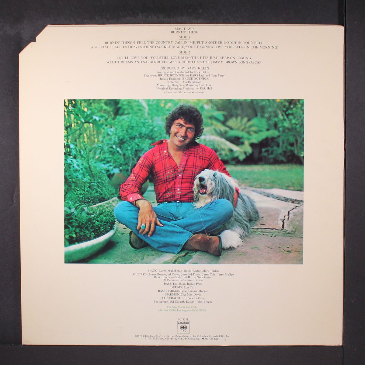 burnin' thing by MAC DAVIS