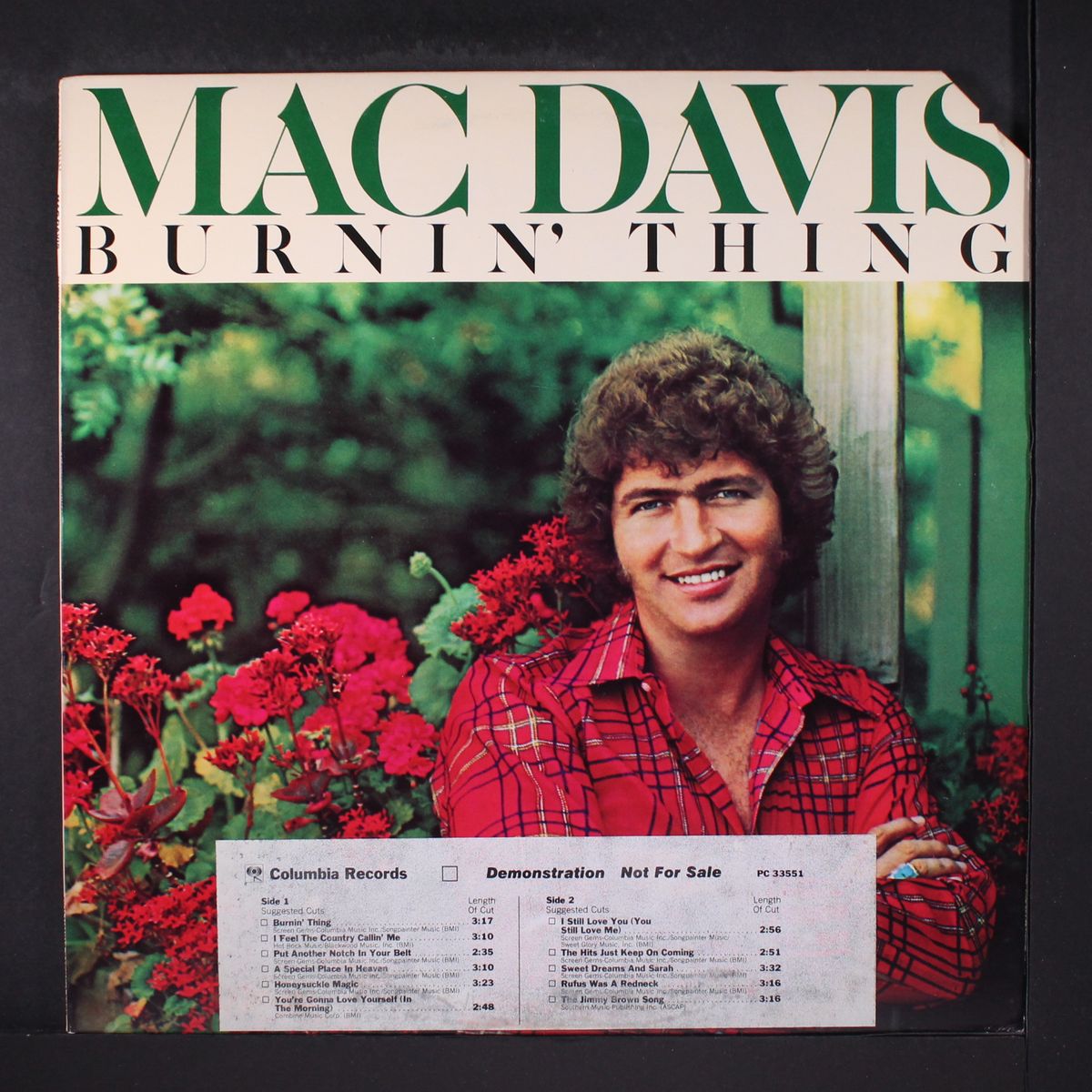 burnin' thing by MAC DAVIS