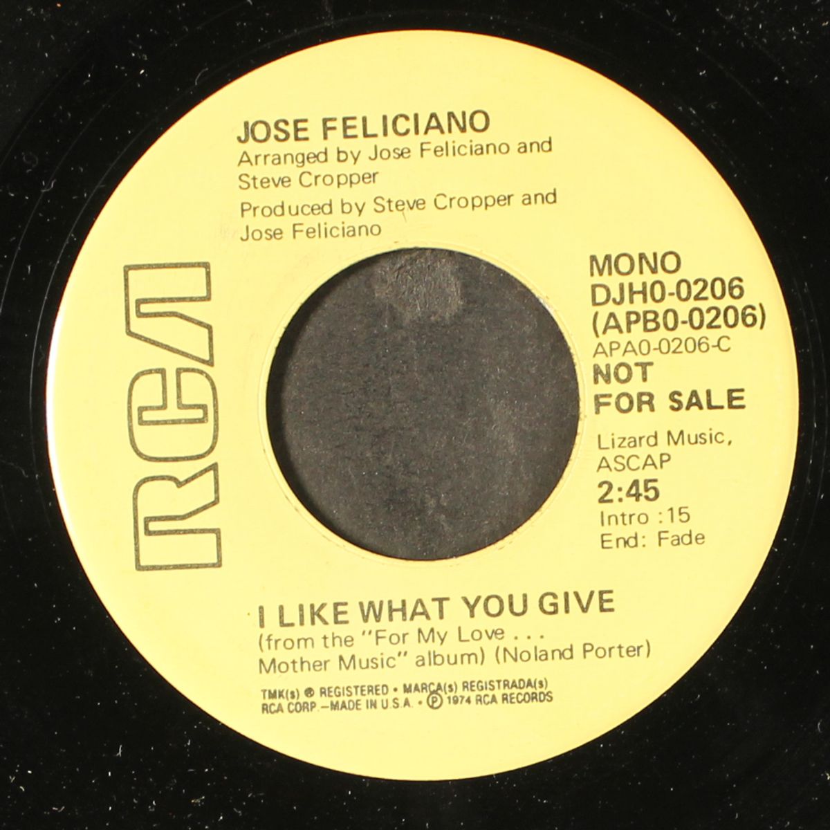 i like what you give / mono by JOSE FELICIANO