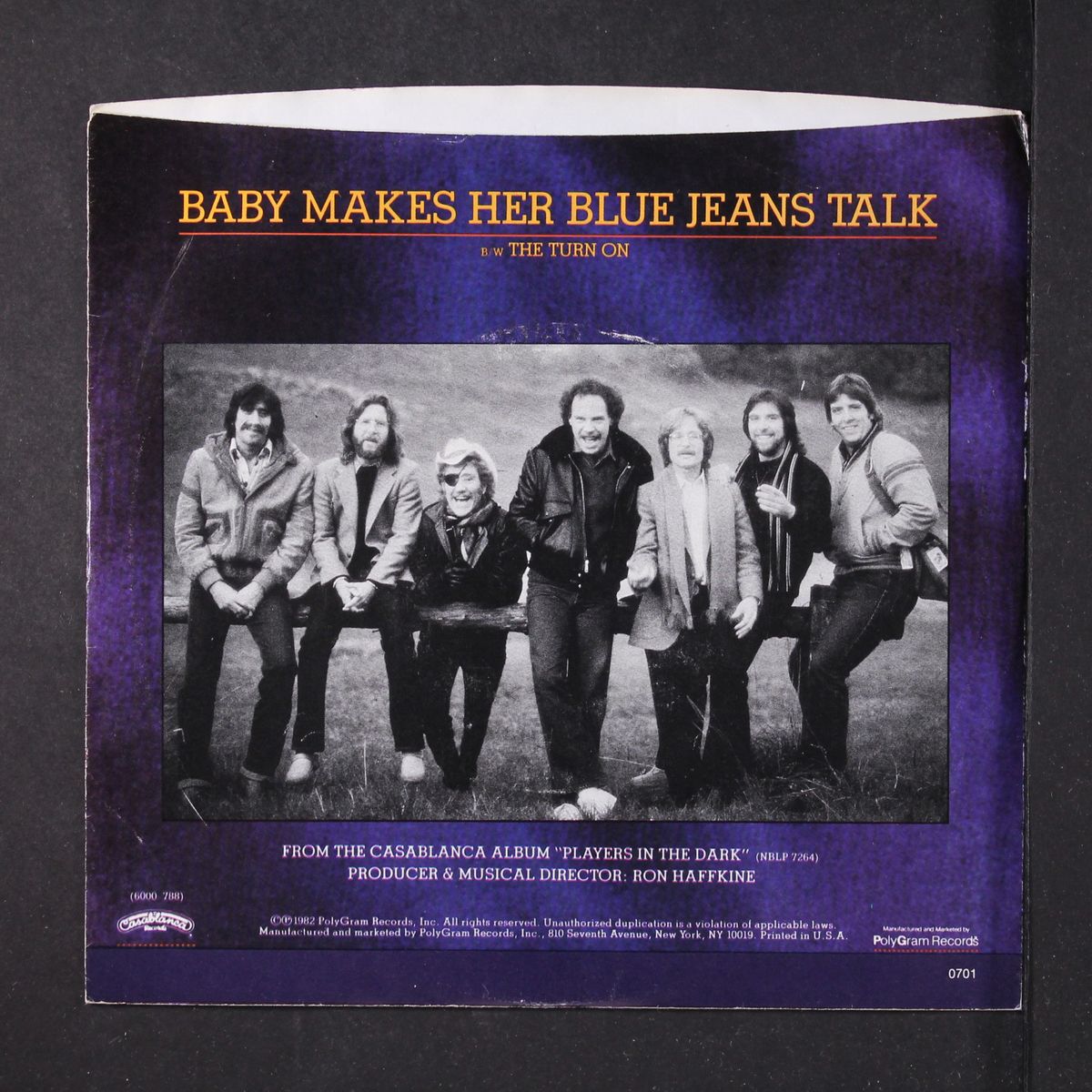 baby makes her blue jeans talk / the turn on by DR, HOOK