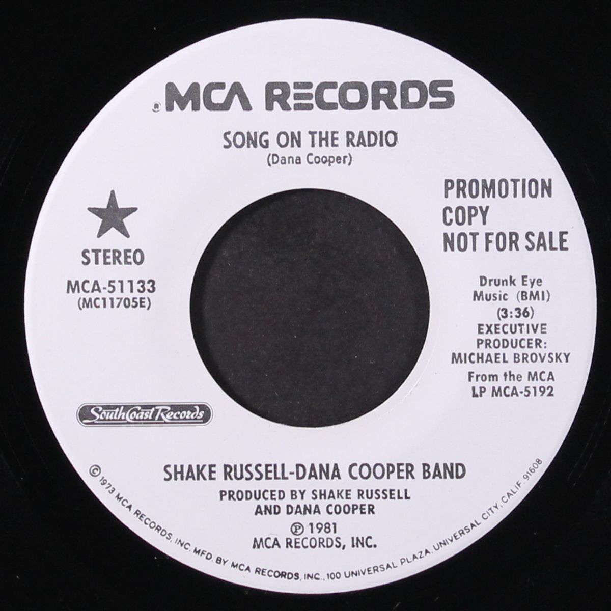 song on the radio / same by SHAKE RUSSELL-DANA COOPER BAND