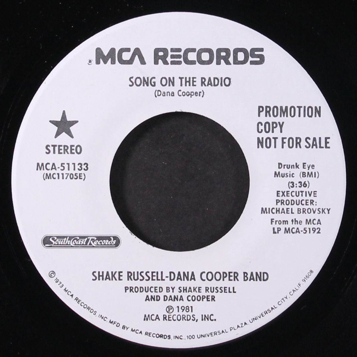 song on the radio / same by SHAKE RUSSELL-DANA COOPER BAND