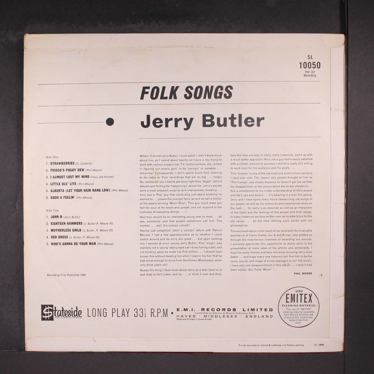 folk songs by JERRY BUTLER