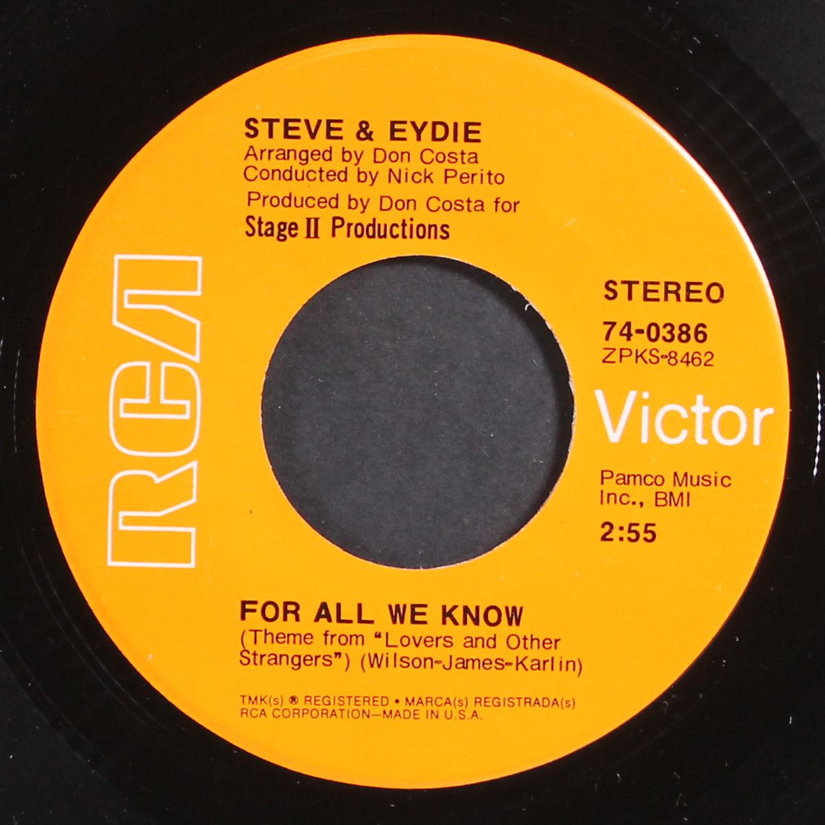 for all we know / same by STEVE & EYDIE