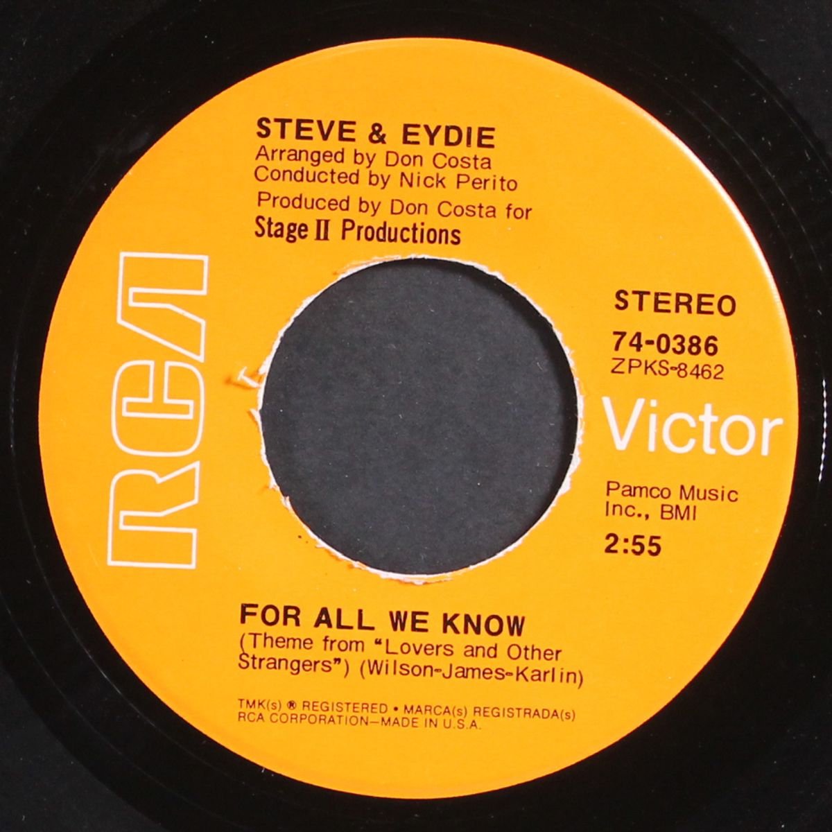 for all we know / same by STEVE & EYDIE