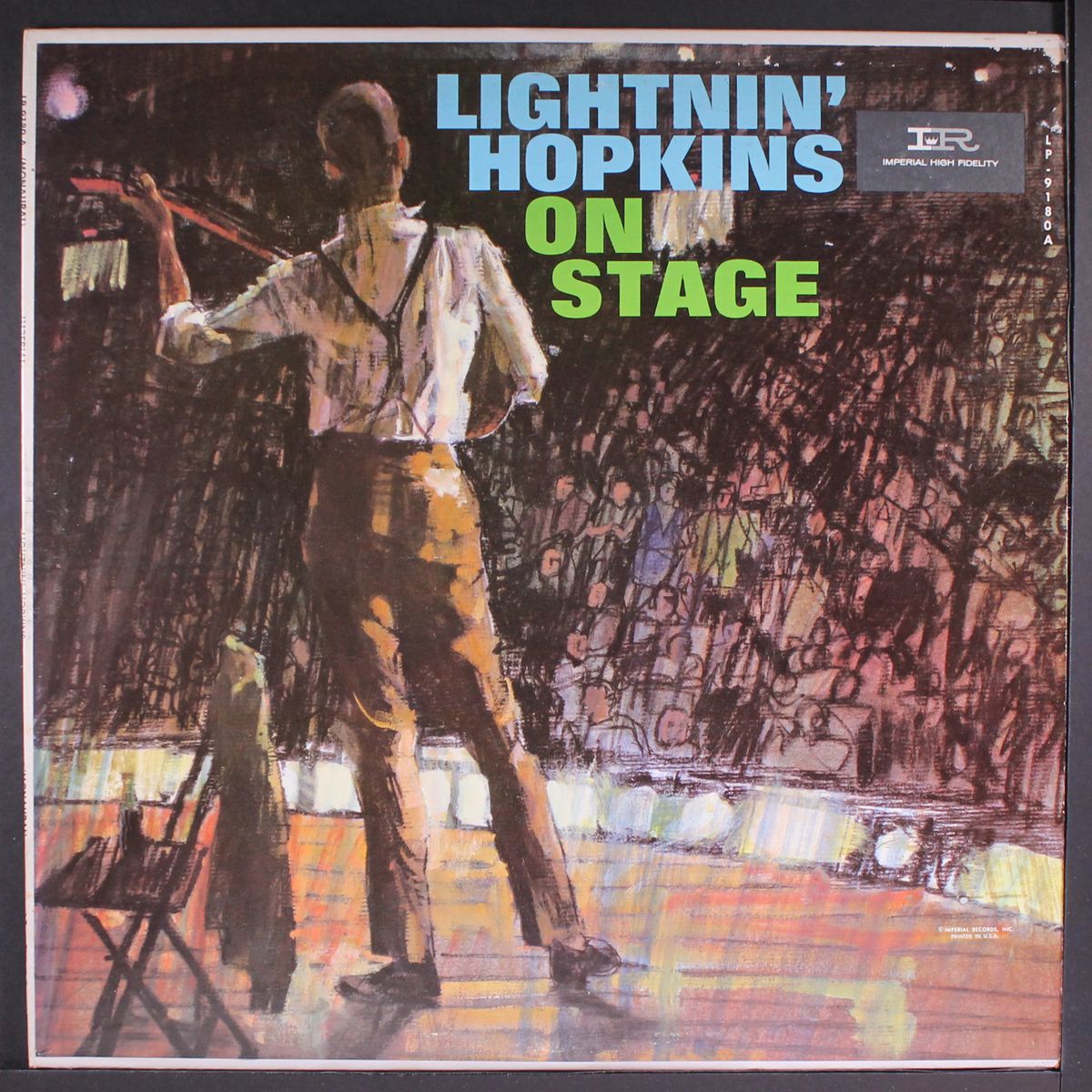 on stage by LIGHTNIN' HOPKINS