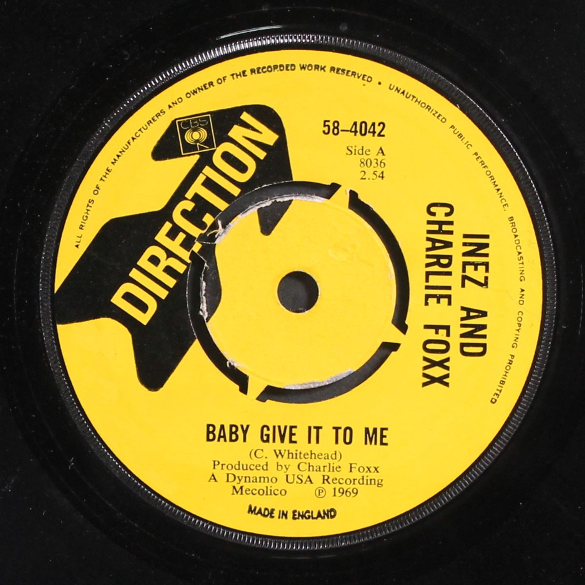 baby give it to me / you fixed my heartache by INEZ & CHARLIE FOXX