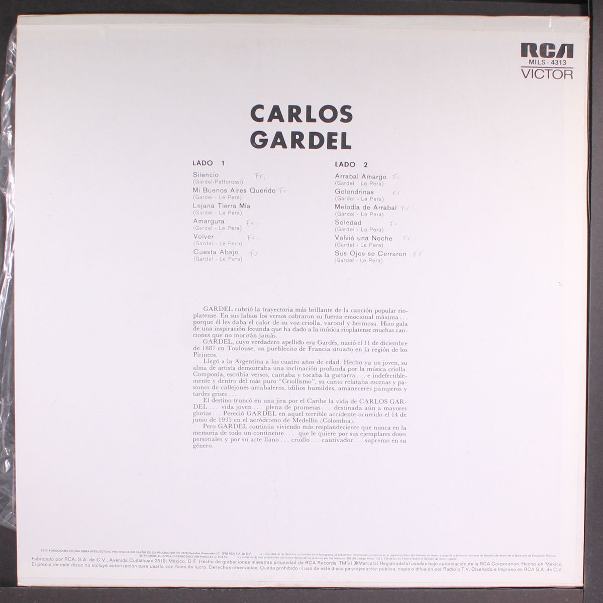 memorias by CARLOS GARDEL
