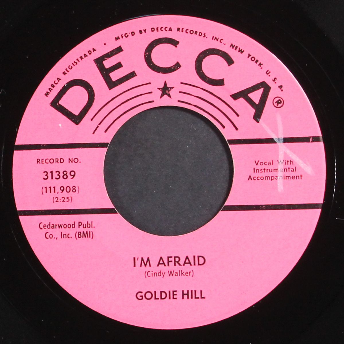 i'm afraid by GOLDIE HILL