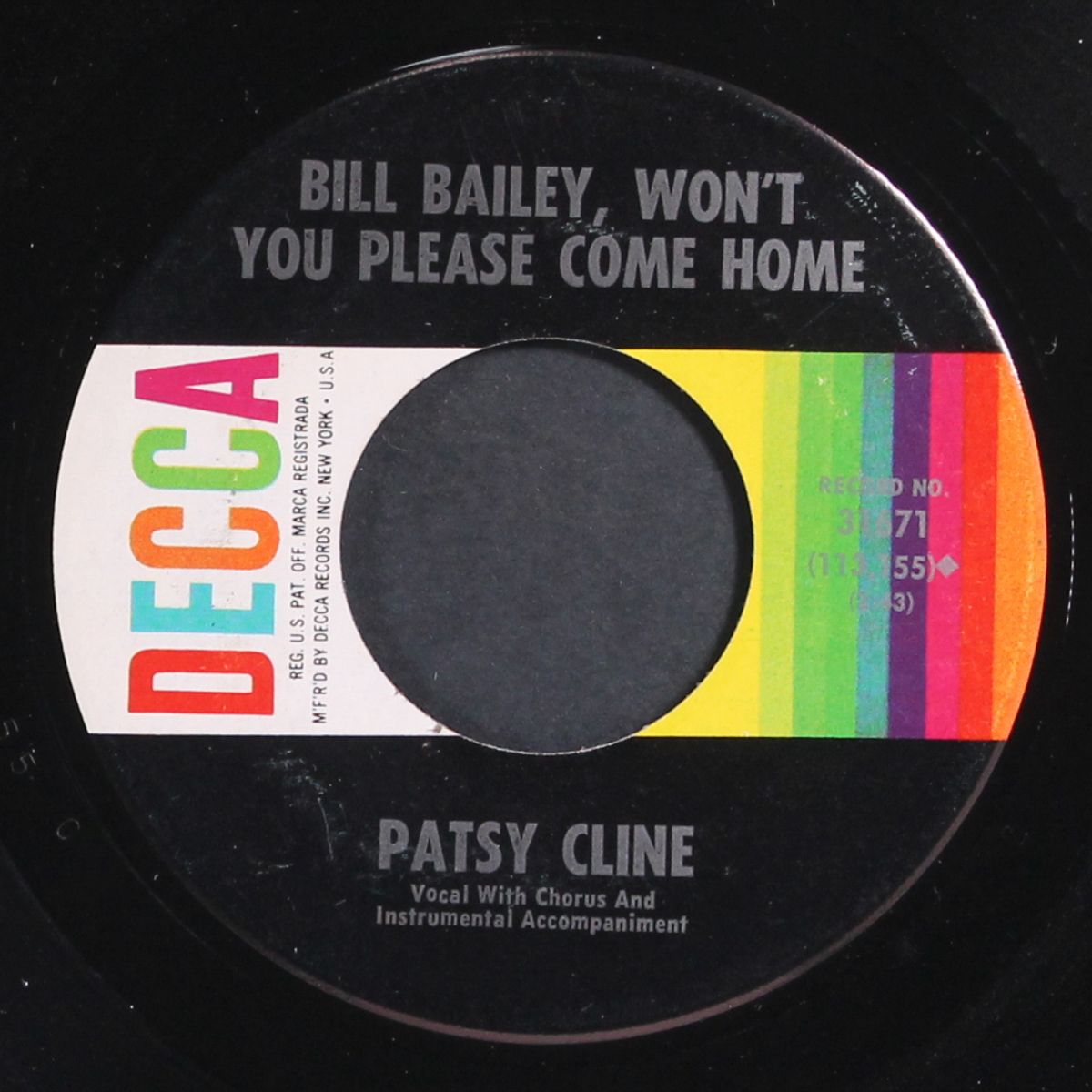 he called me baby by PATSY CLINE