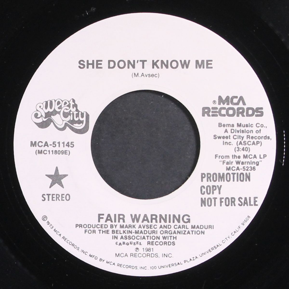 she don't know me by FAIR WARNING