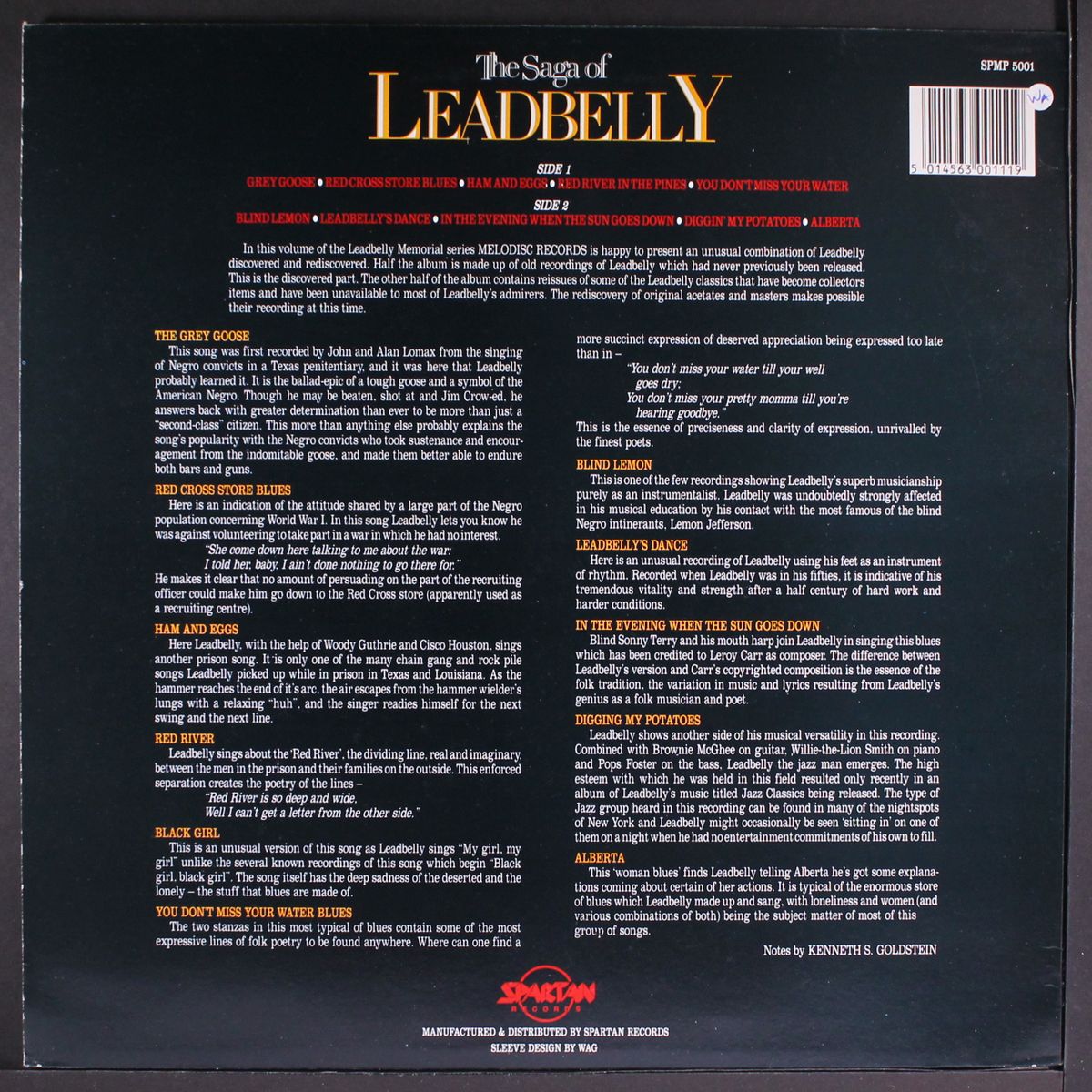 the saga of leadbelly volume 1 by LEADBELLY