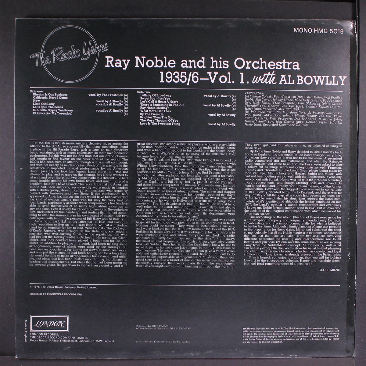the radio years no. 1 by RAY NOBLE
