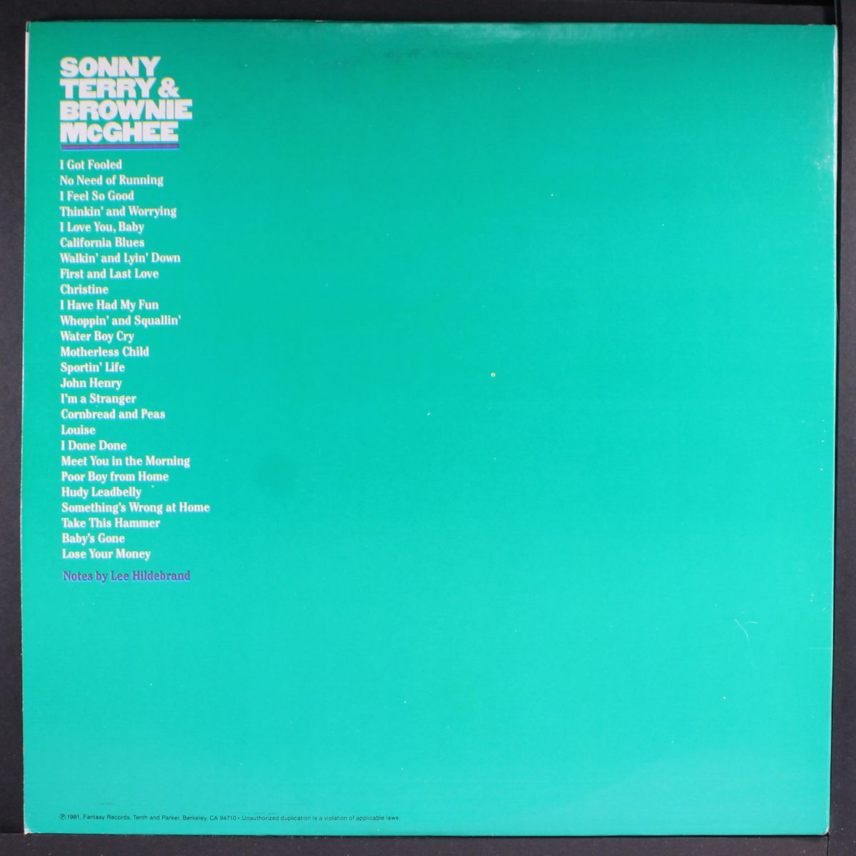 california blues by SONNY TERRY & BROWNIE MCGHEE