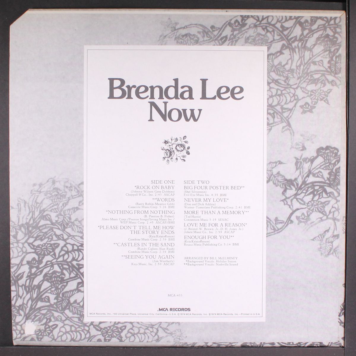 now by BRENDA LEE