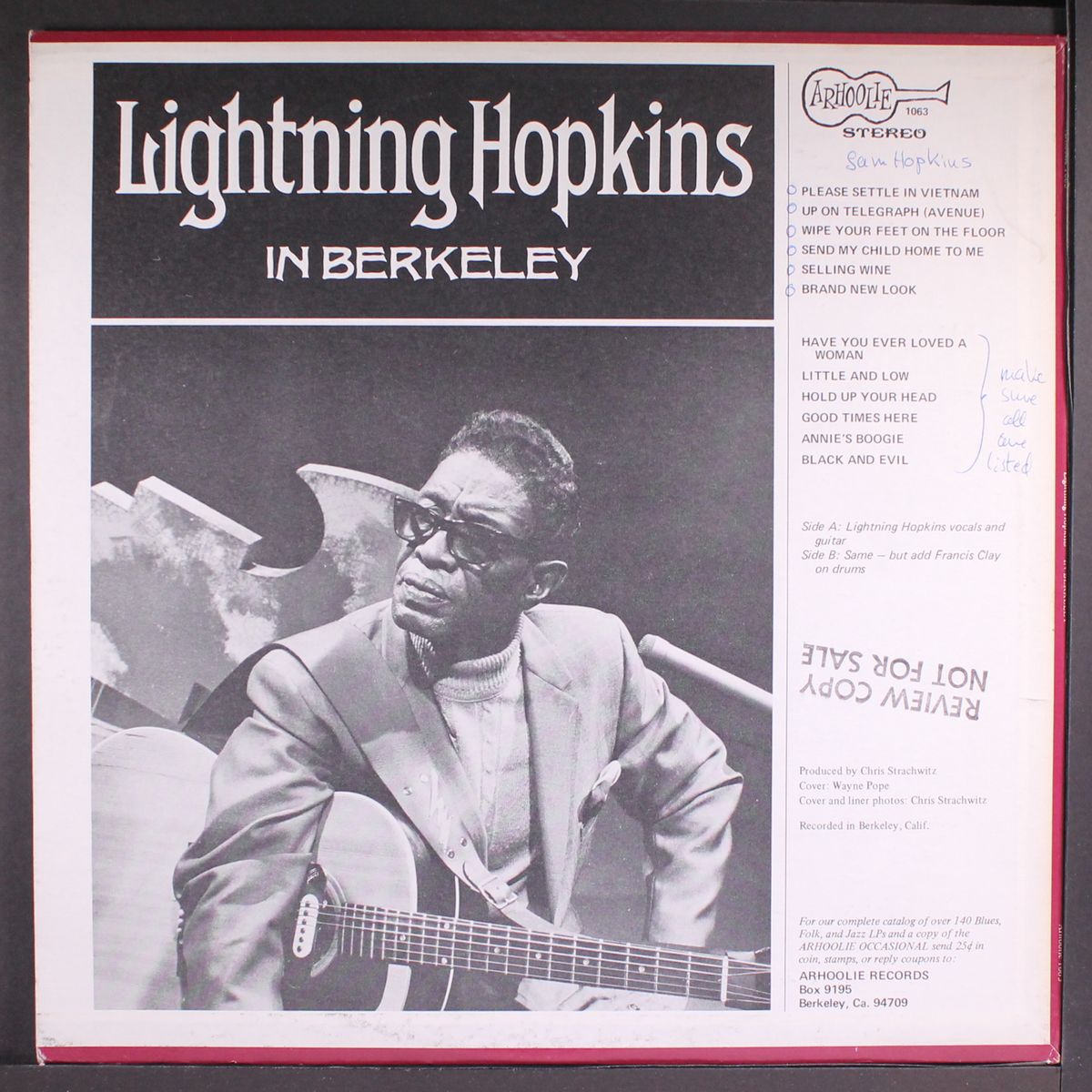 in berkeley by LIGHTNIN' HOPKINS