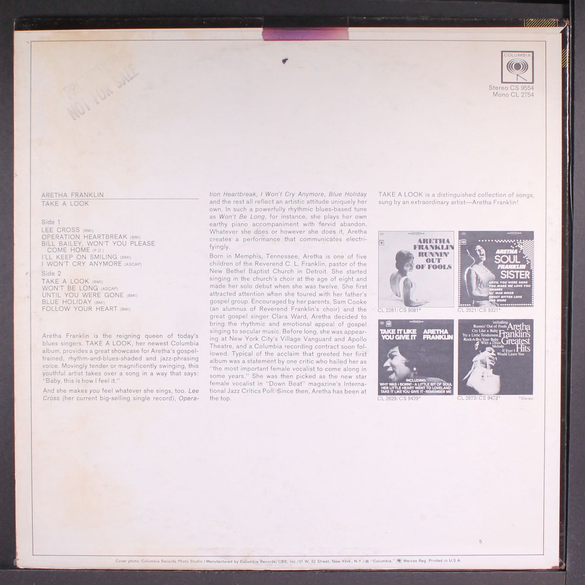 take a look by ARETHA FRANKLIN