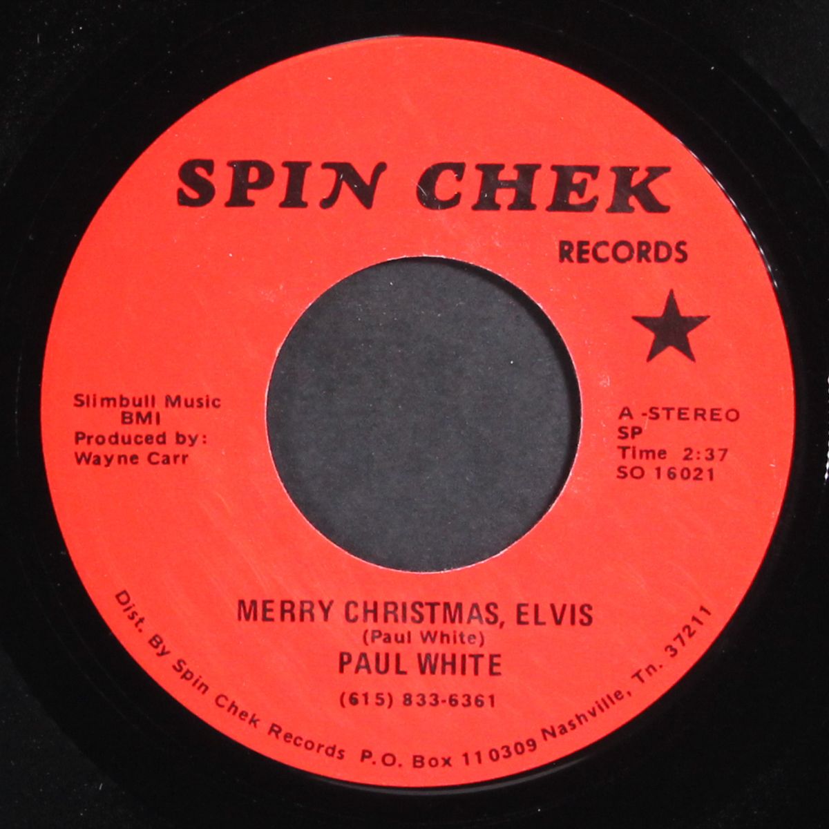 merry christmas, elvis / i'm so lonesome i could cry by PAUL WHITE