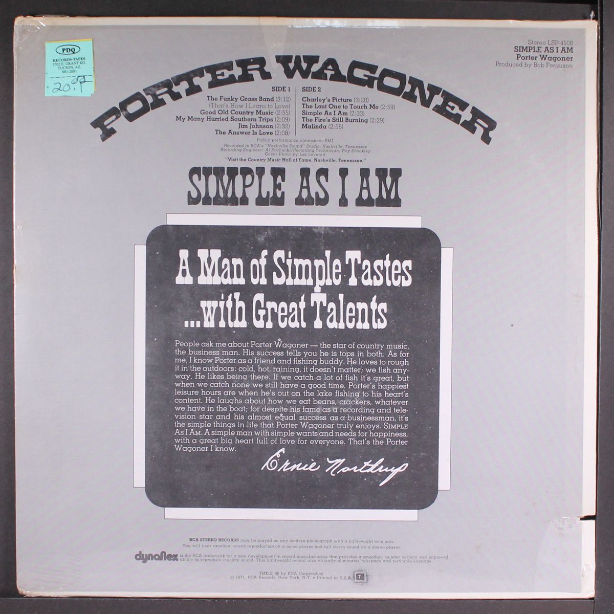 simple as i am by PORTER WAGONER