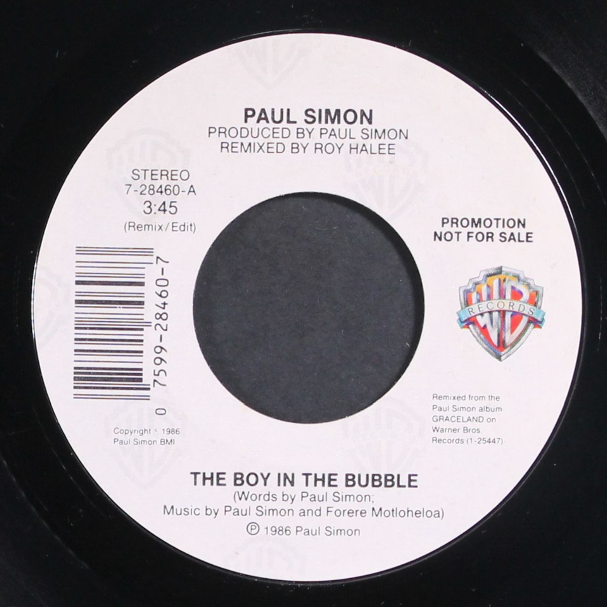 the boy in the bubble by PAUL SIMON