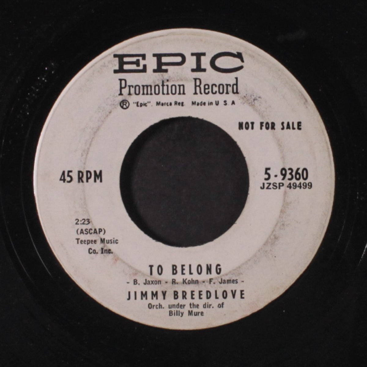 waiting for you / to belong by JIMMY BREEDLOVE