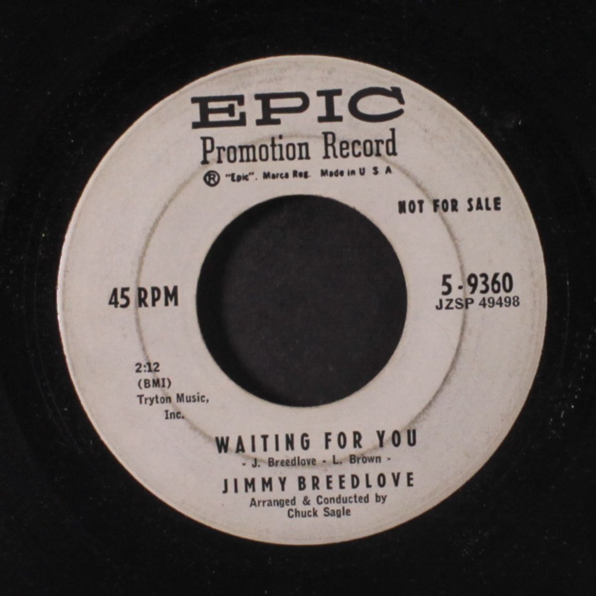 waiting for you / to belong by JIMMY BREEDLOVE