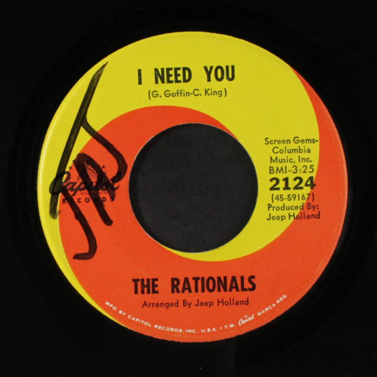 i need you / out in the streets by RATIONALS