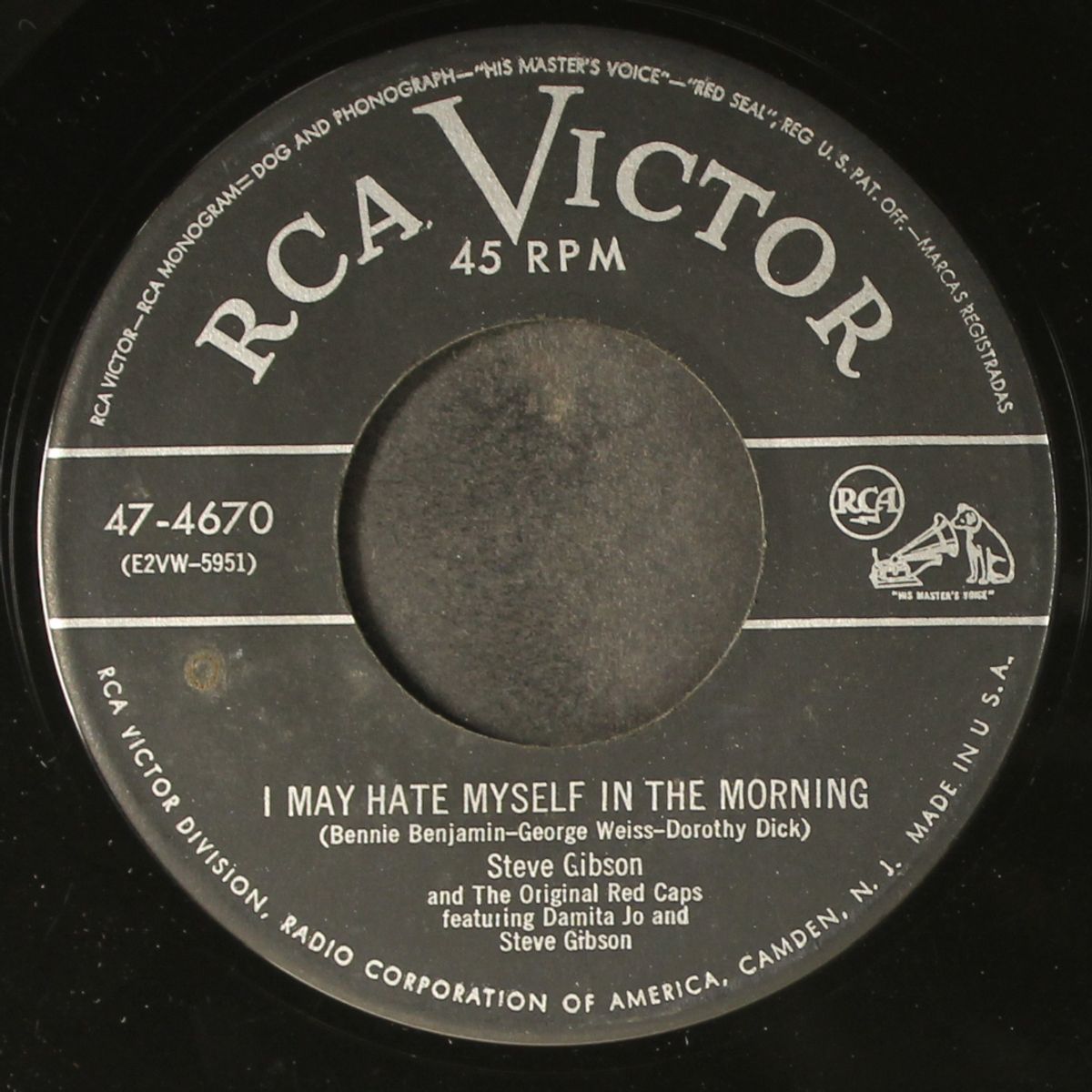 two little kisses / i may hate myself in the morning by STEVE GIBSON & RED CAPS