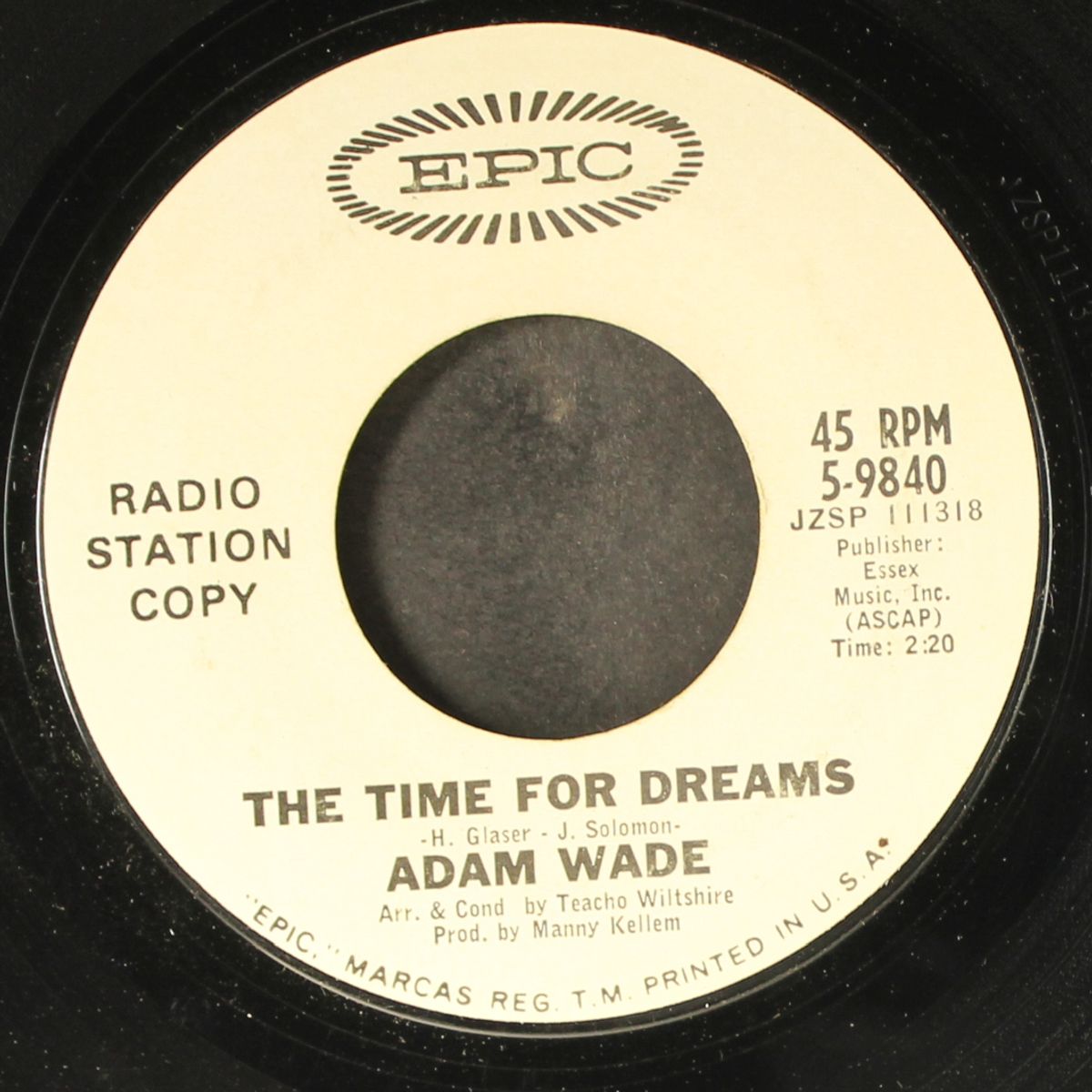 the time for dreams by ADAM WADE