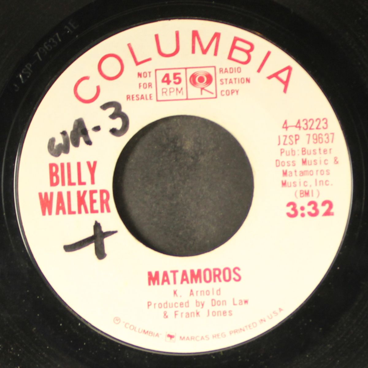 matamoros / i'm nothing to you by BILLY WALKER