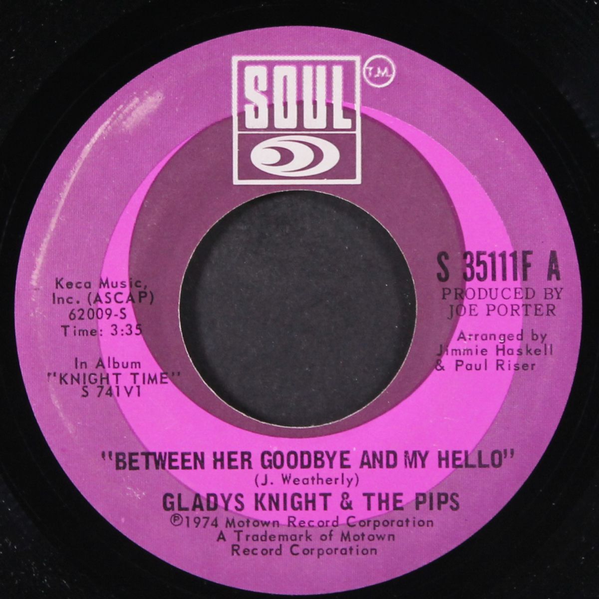 between her goodbye and my hello / this child needs its father by GLADYS KNIGHT & PIPS