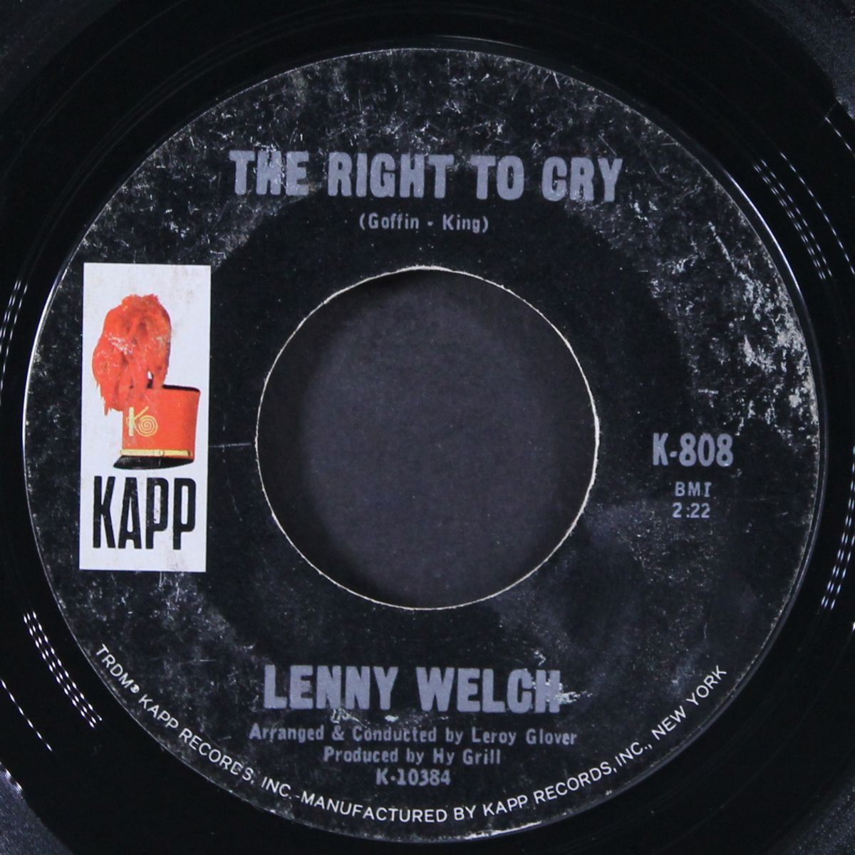 the right to cry / until the real thing comes along by LENNY WELCH