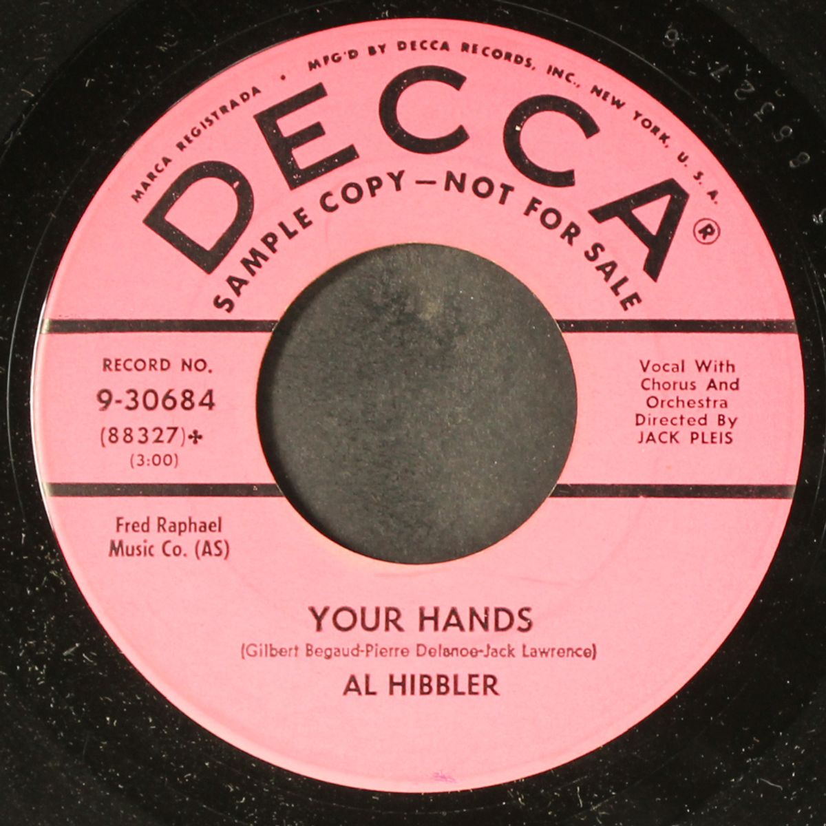 your hands / softly, my love by AL HIBBLER