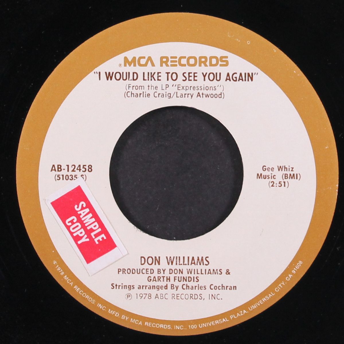 lay down beside me / i would like to see you again by DON WILLIAMS