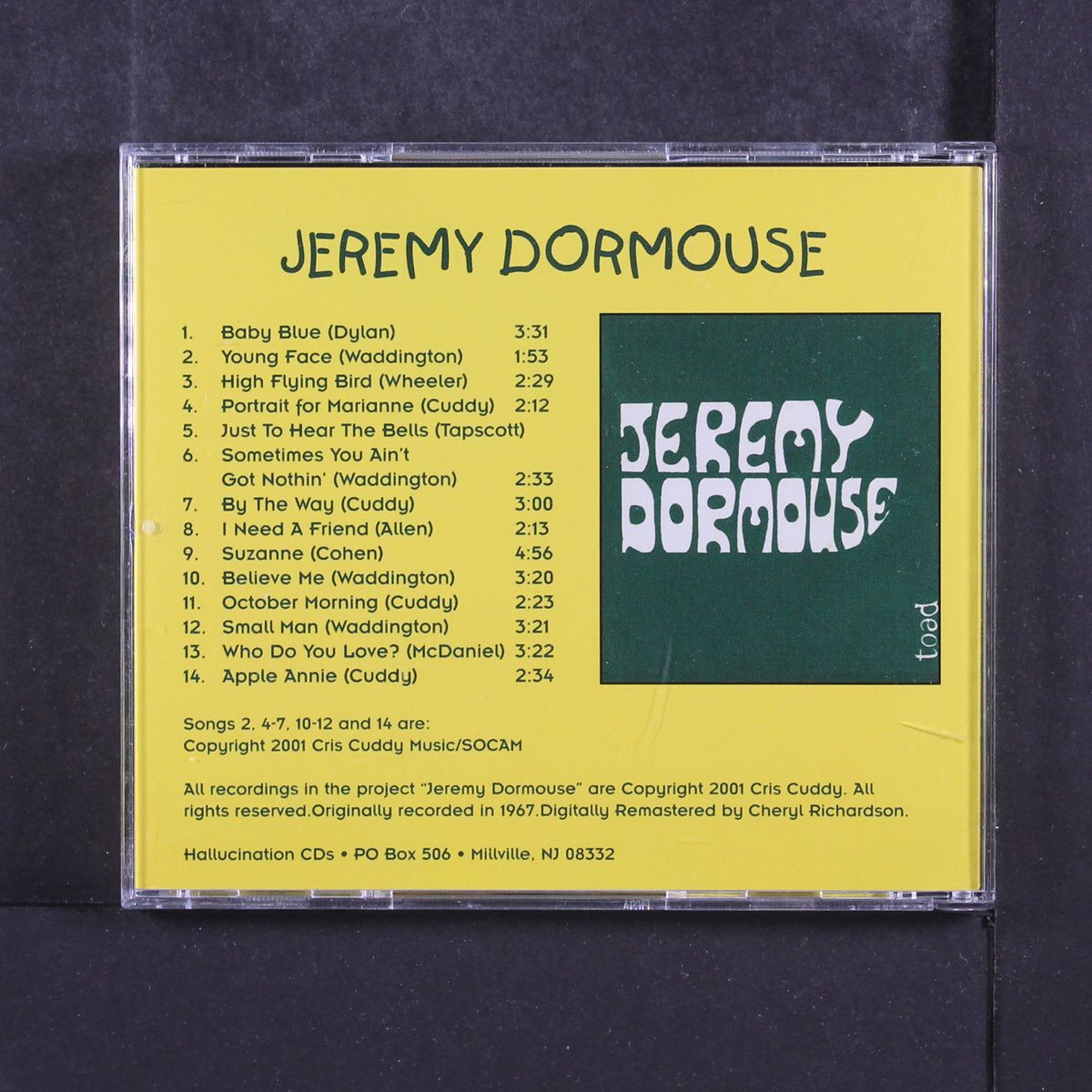 toad recordings by JEREMY DORMOUSE