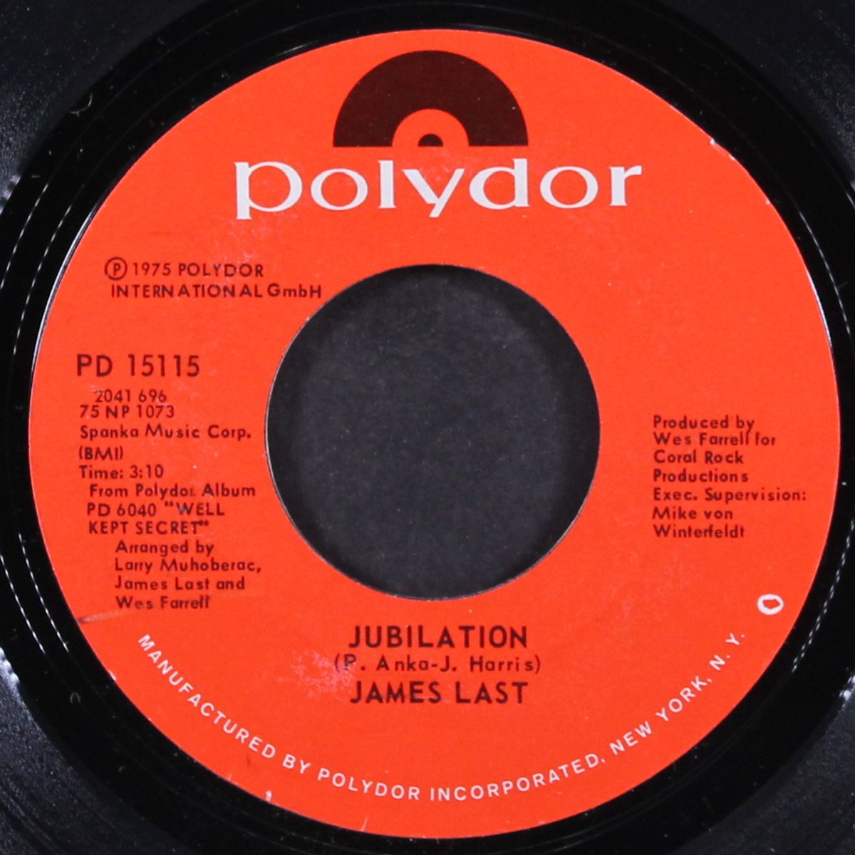 jubilation / theme from prisoner of 2nd ave. by JAMES LAST