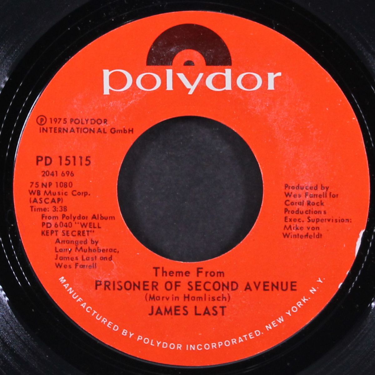 jubilation / theme from prisoner of 2nd ave. by JAMES LAST