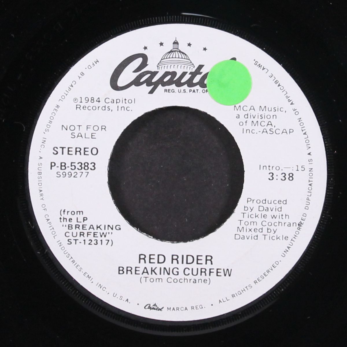 breaking curfew by RED RIDER