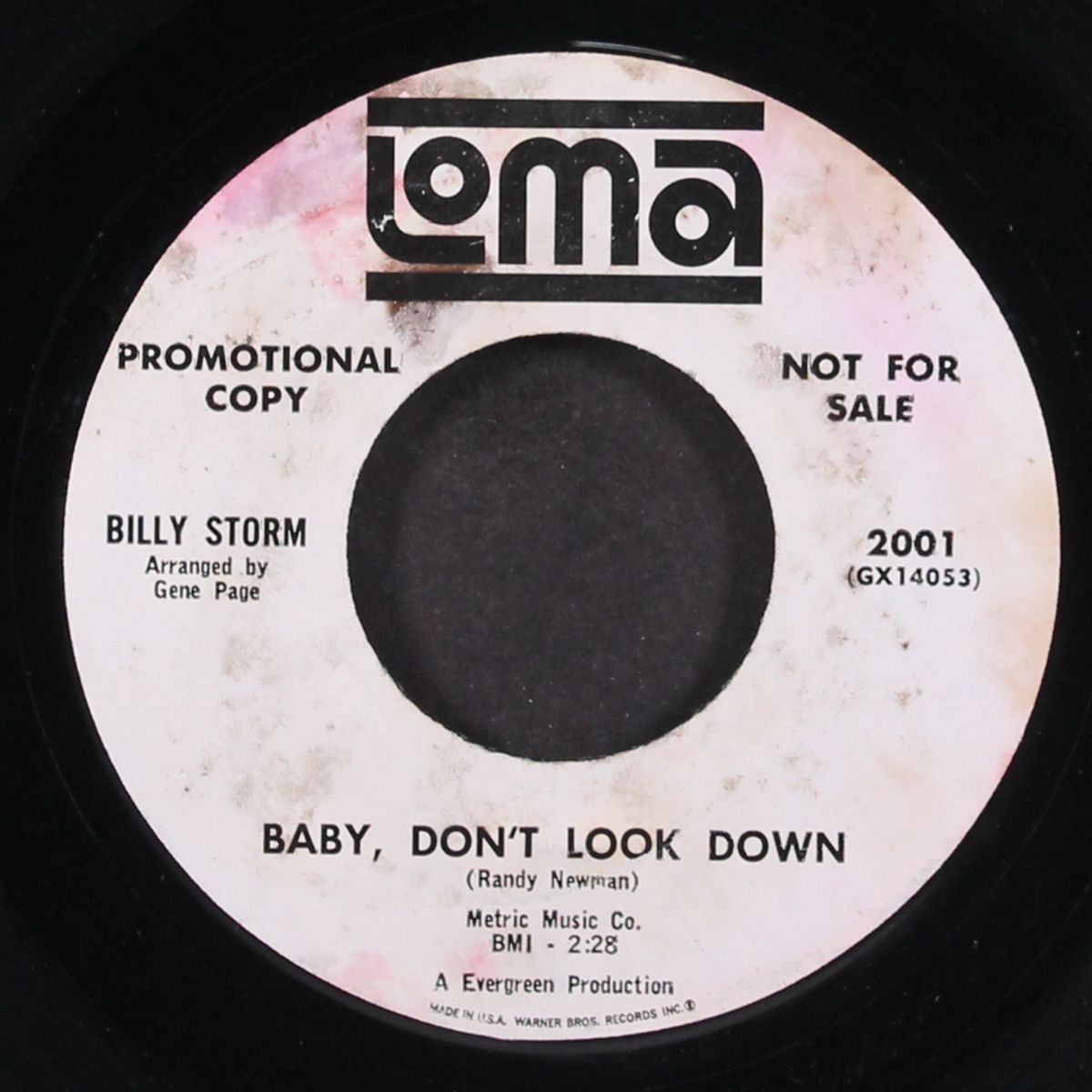 i never want to dream again / baby, don't look down by BILLY STORM
