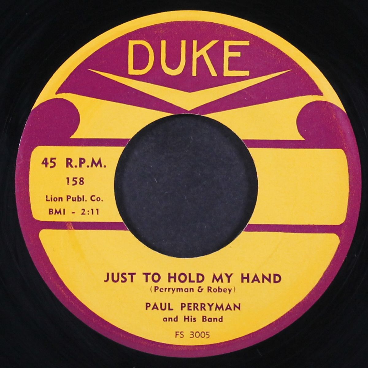 i'm crying no / just to hold my hand by PAUL PERRYMAN