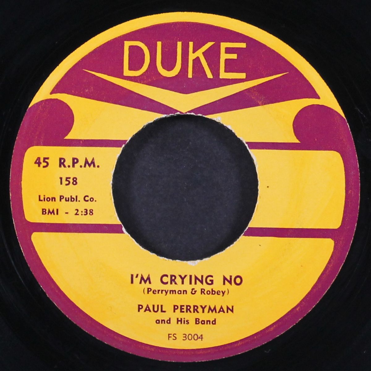 i'm crying no / just to hold my hand by PAUL PERRYMAN